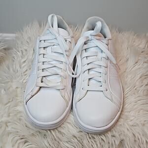 Adidas Cloudfoam White and Blush Pink Sneakers